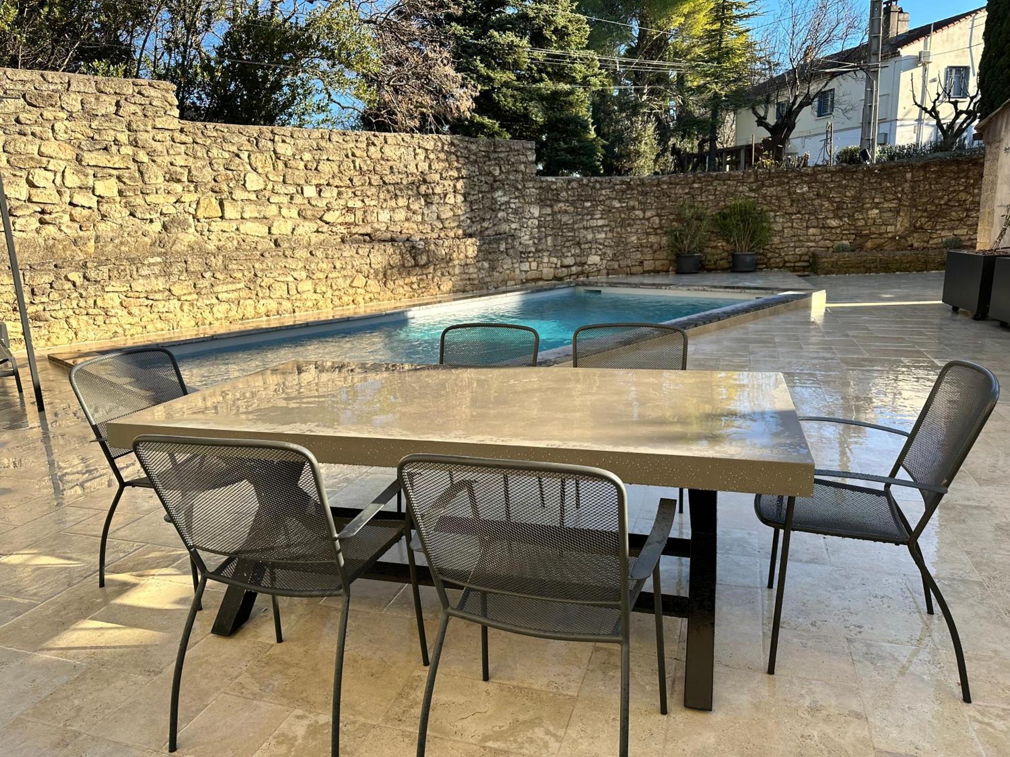 Appartement Avec Piscine Privee Dans Residence Pour 6 Personnes อูเซส ภายนอก รูปภาพ
